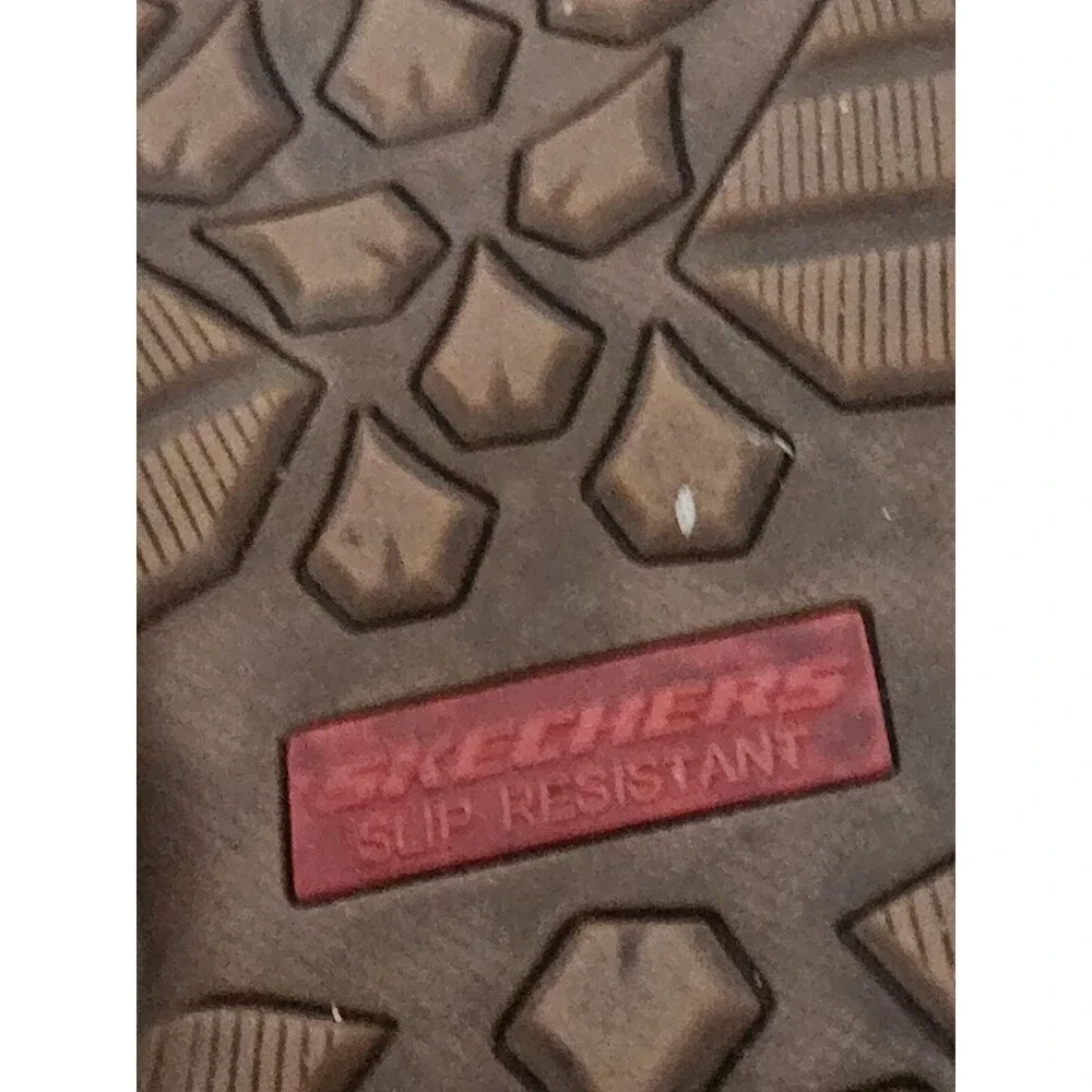 SKECHERS WORK WOMENS BOOT US 6.5 MCCOLL NAVY BLUE BLACK 108004 EH COMP TOE